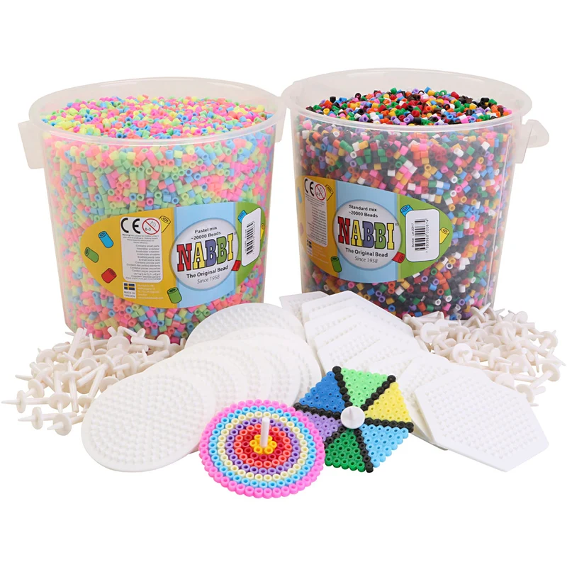 Leksakssnurra, startset med rörpärlor, medium, 1 set [HOB-746168]