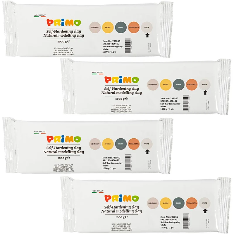 Självhärdande Lera, vit, 4x1000 g/ 1 förp. [HOB-677109]