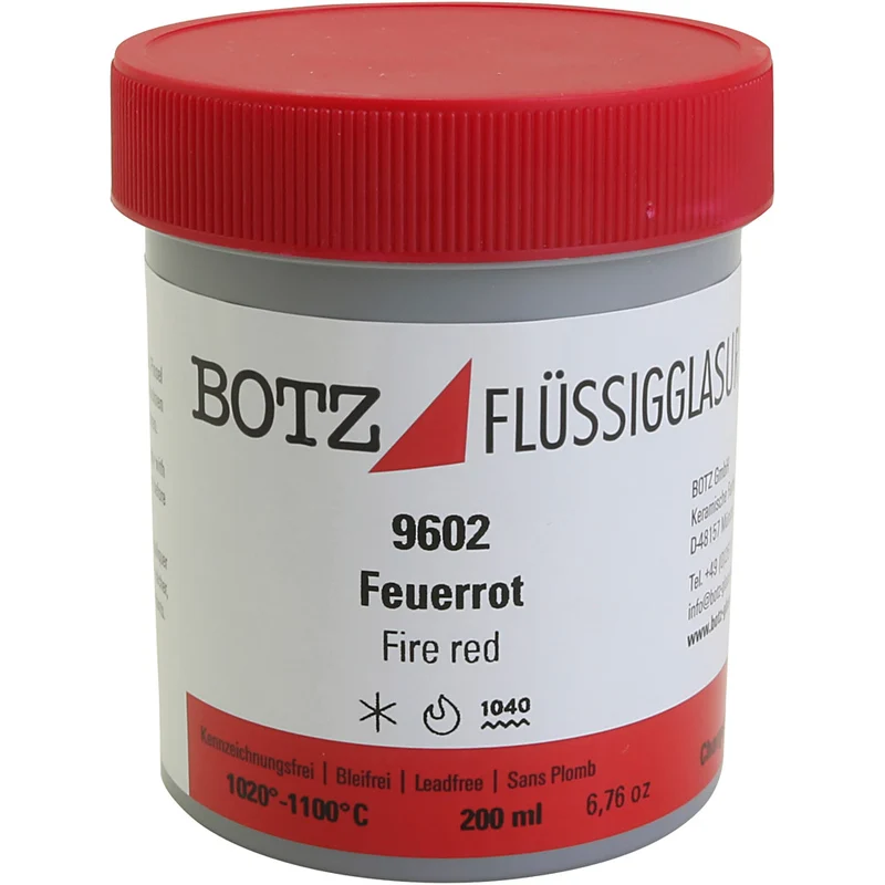 Glasyr till lera, röd, 200 ml/ 1 burk [HOB-675934]