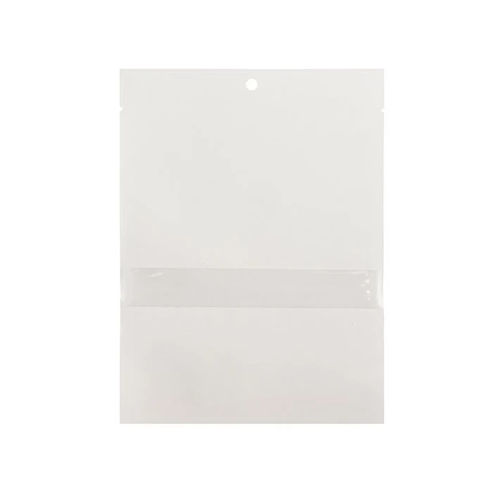 Kraftpåsar vita ekofiendly 12,7x17,8 cm förslutningsbara med fönster (100 st) [KHS57WKW]