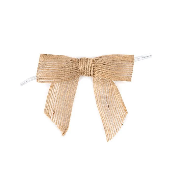 Bågar förbundna Natur Jute 8,9 cm (25 st) [JBOWN]