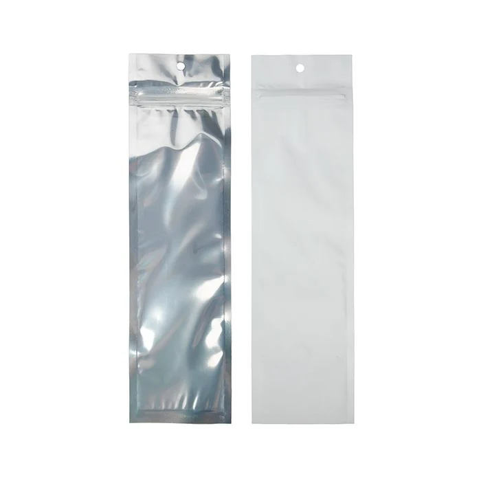 Blixtlåspåsar Transparent/matt vit 6,4x22,9 cm (100 st) [HZBB1CMW]