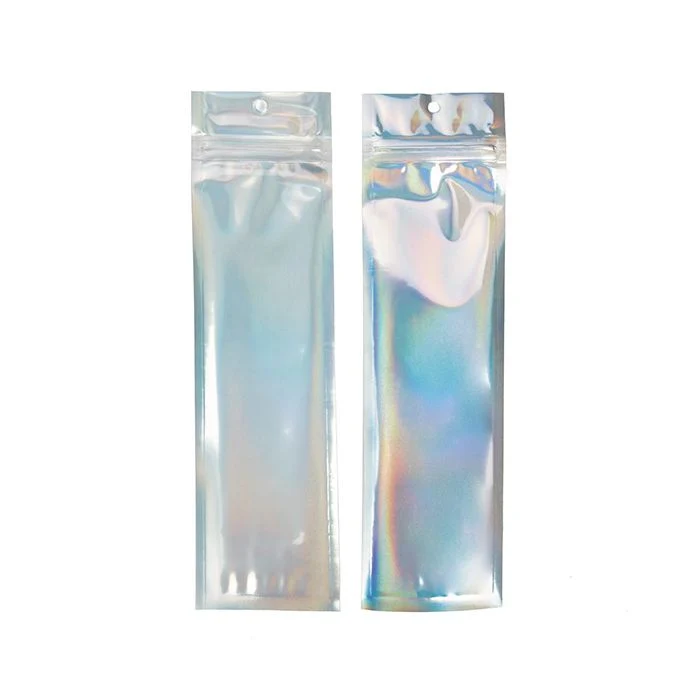 Blixtlåspåsar Transparent/Holograpic 6,4x22,9 cm (100 st) [HZBB1CH]