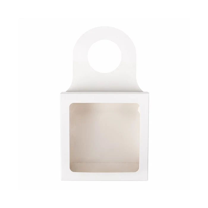 Vit kraftlåda med fönster 9,2x2,9x9,2 cm (25 st) [FS356W]