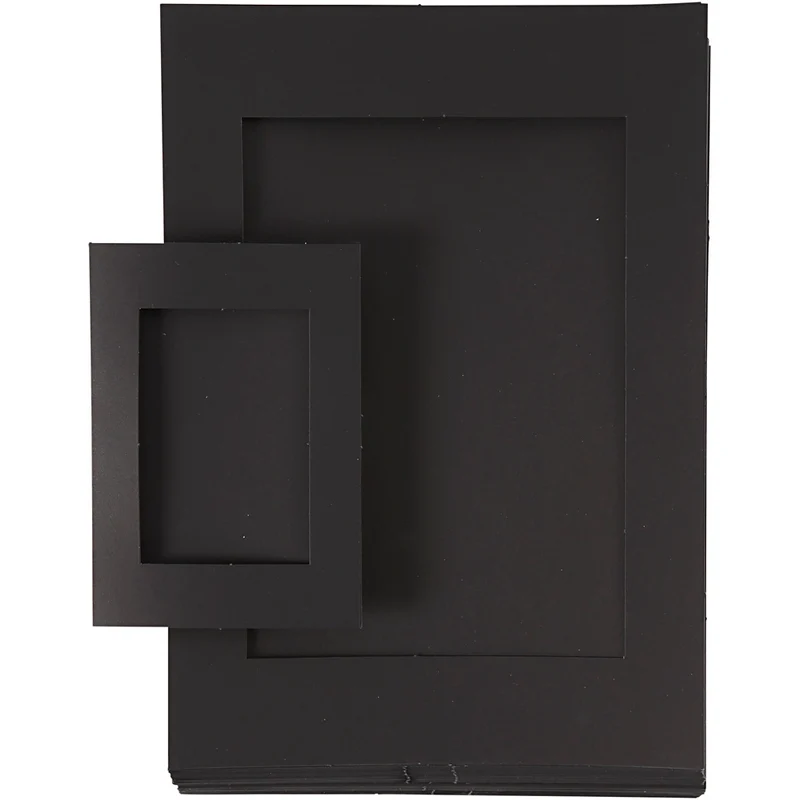 Passepartoutramar, stl. A4+A6, 180 g, svart, 2x60 st./ 1 förp. [HOB-23631]