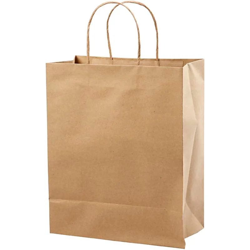 Papperspåsar, H: 33 cm, B: 26x13 cm, 125 g, brun, 10 st./ 1 förp. [HOB-23368]