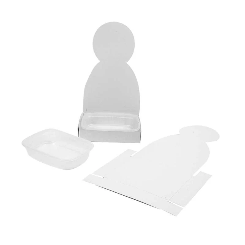 Figurformade krasselådor, kropp, H: 20 cm, vit, 6 set/ 1 förp. [HOB-233441]