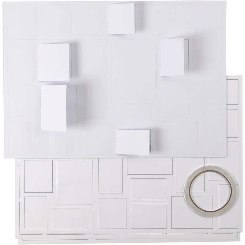 Julkalender, stl. 30x42 cm, vit, 5 st./ 1 förp. [HOB-23343]