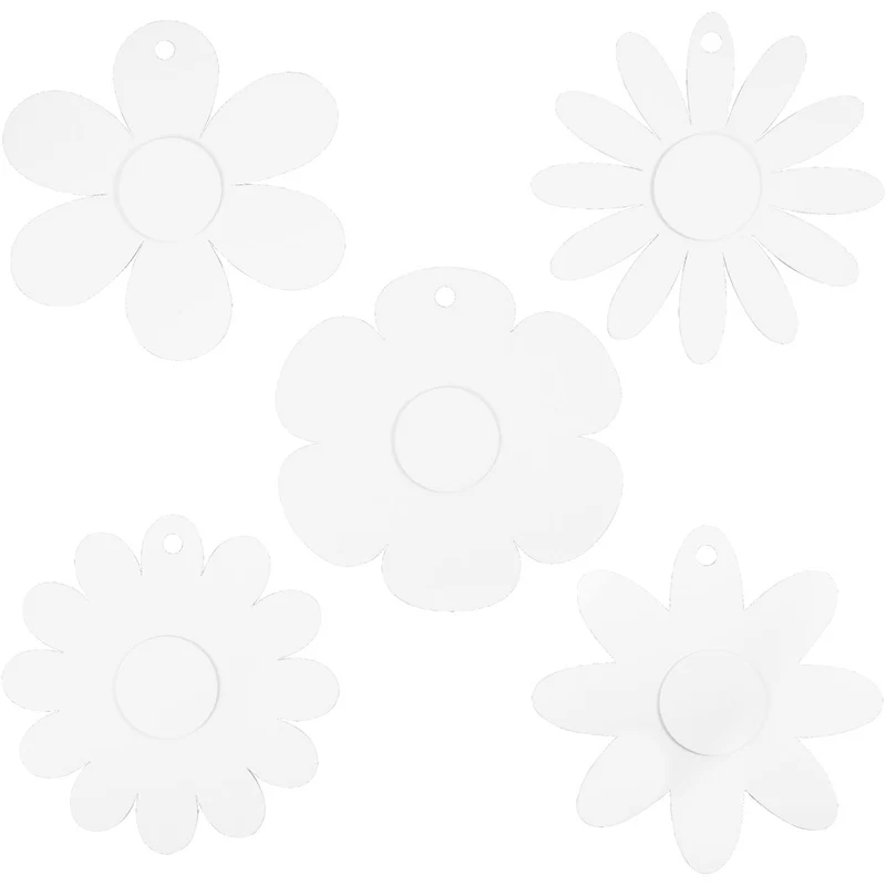 Blommor, Dia. 20 cm, 400 g, vit, 5x3 st./ 1 förp. [HOB-233130]