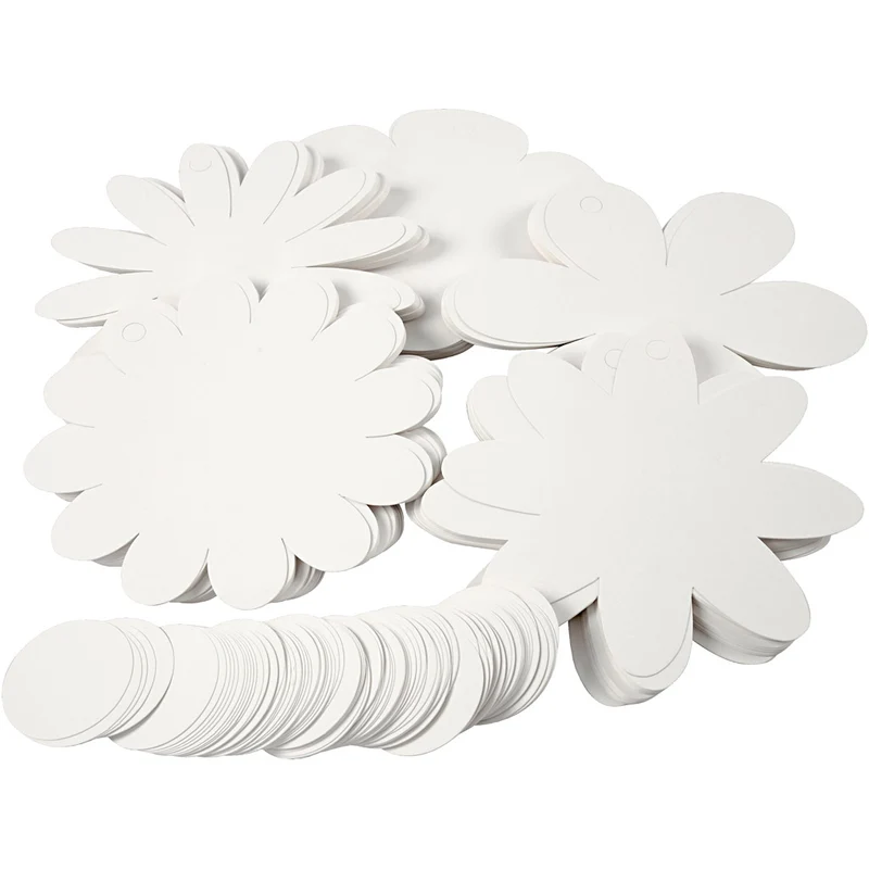 Blommor, Dia. 20 cm, 400 g, vit, 5x20 st./ 1 förp. [HOB-23313]