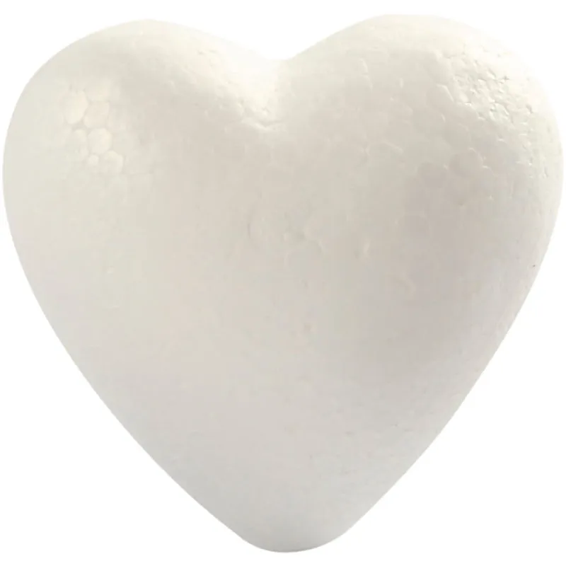 Hjärtan, H: 8 cm, D: 4,5 cm, vit, 5 st./ 1 förp. [HOB-543541]