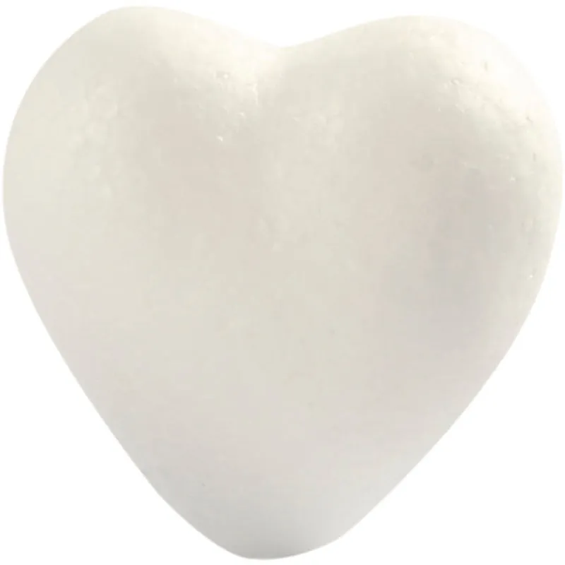 Hjärtan, H: 6 cm, D: 3 cm, B: 6 cm, vit, 5 st./ 1 förp. [HOB-543521]