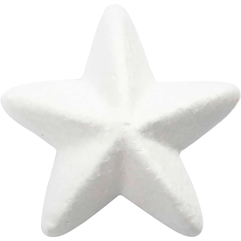 Stjärnor, B: 6 cm, vit, 50 st./ 1 förp. [HOB-543280]