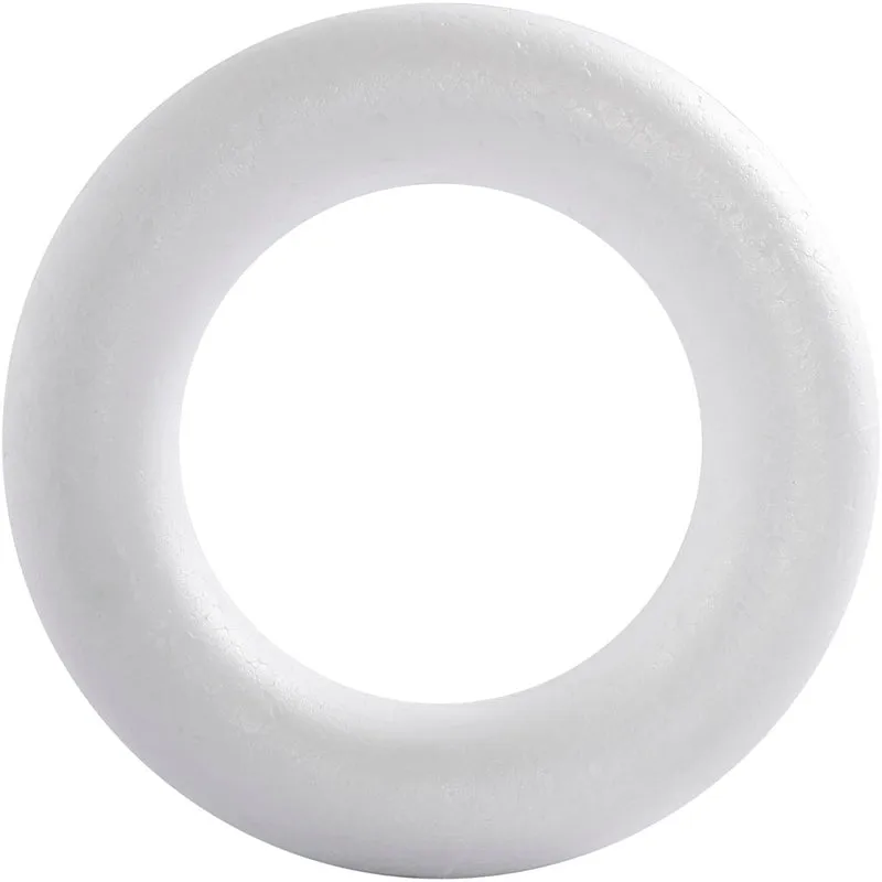 Ring, stl. 21,5 cm, tjocklek 45 mm, vit, 1 st. [HOB-54318]