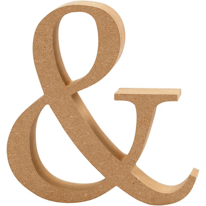Tecken, & , H: 13 cm, tjocklek 2 cm, 1 st. [HOB-56336]