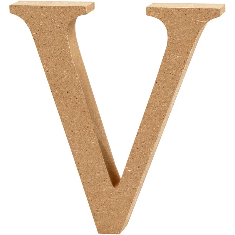 Bokstav, V, H: 8 cm, tjocklek 1,5 cm, 1 st. [HOB-56381]
