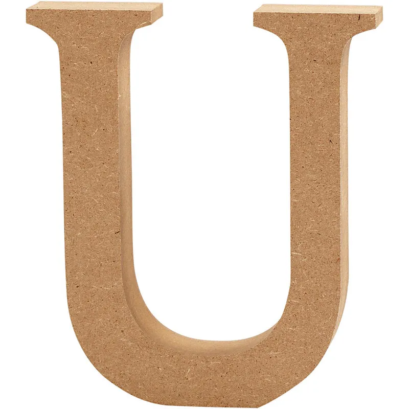 Bokstav, U, H: 8 cm, tjocklek 1,5 cm, 1 st. [HOB-56380]