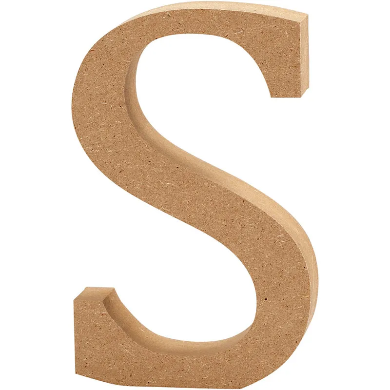 Bokstav, S, H: 8 cm, tjocklek 1,5 cm, 1 st. [HOB-56378]
