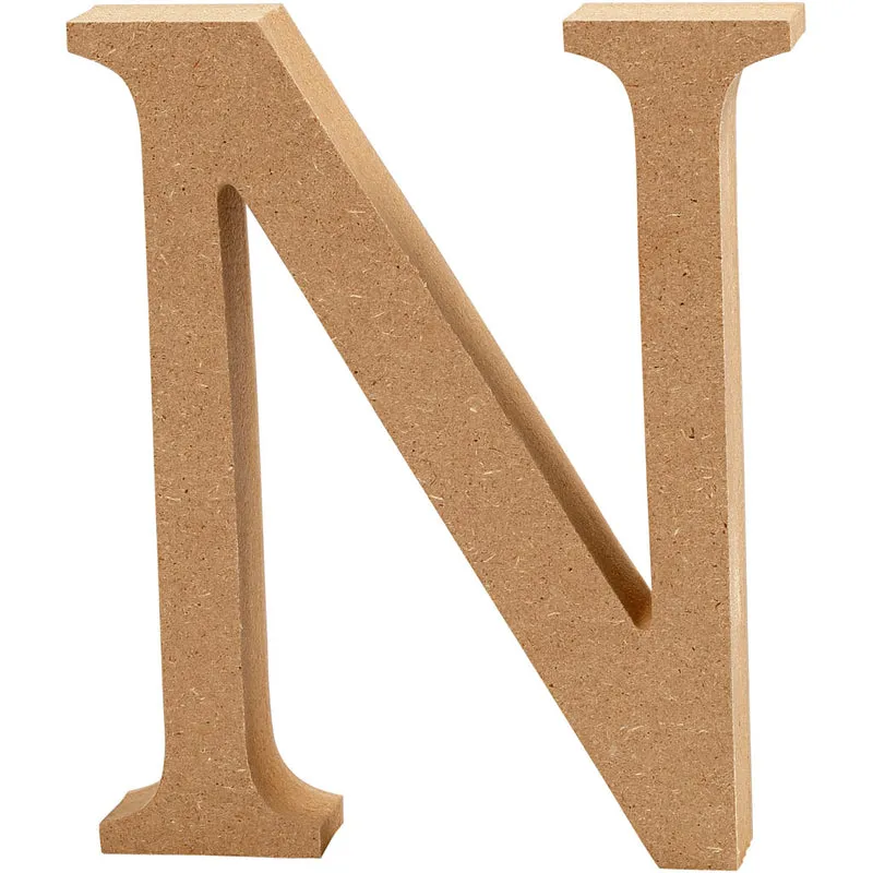 Bokstav, N, H: 8 cm, tjocklek 1,5 cm, 1 st. [HOB-56373]