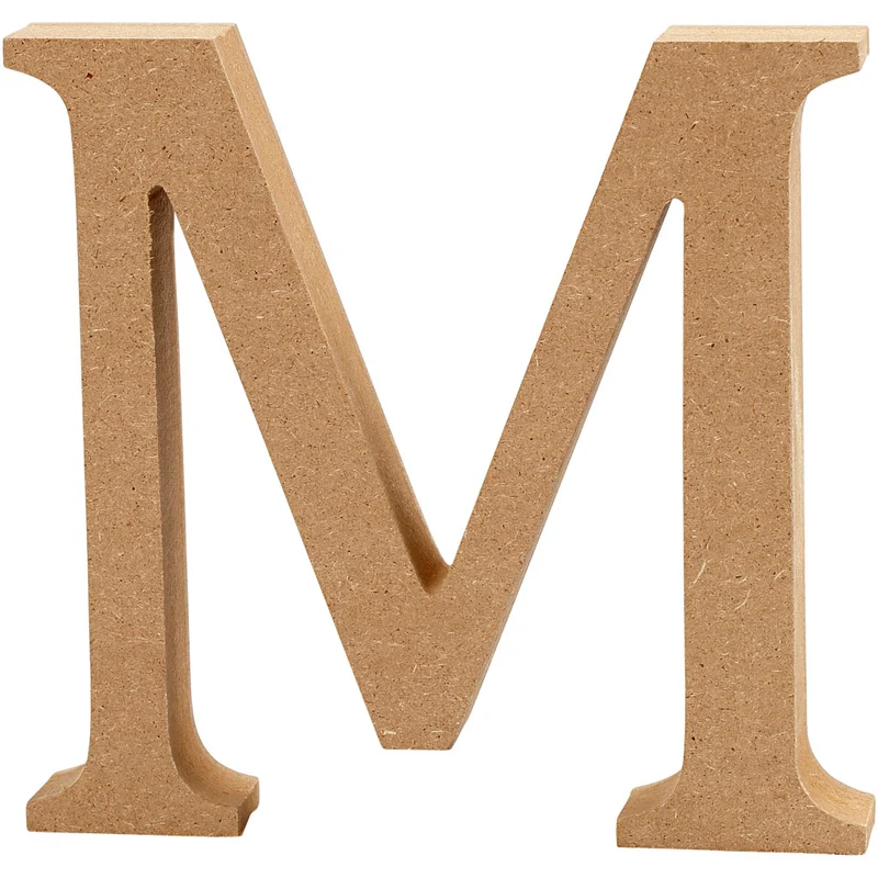 Bokstav, M, H: 8 cm, tjocklek 1,5 cm, 1 st. [HOB-56372]