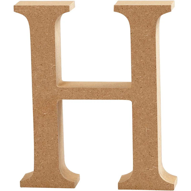 Bokstav, H, H: 13 cm, tjocklek 2 cm, 1 st. [HOB-56317]