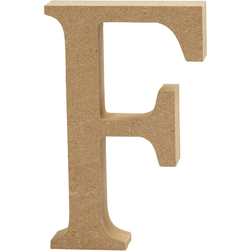 Bokstav, F, H: 8 cm, tjocklek 1,5 cm, 1 st. [HOB-56365]