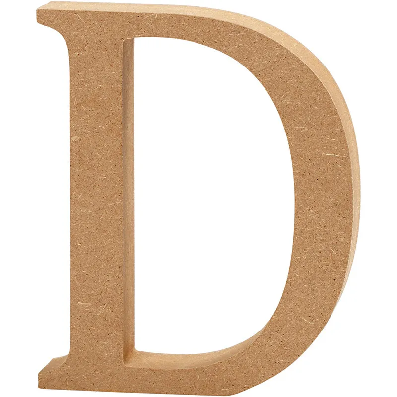 Bokstav, D, H: 13 cm, tjocklek 2 cm, 1 st. [HOB-56313]