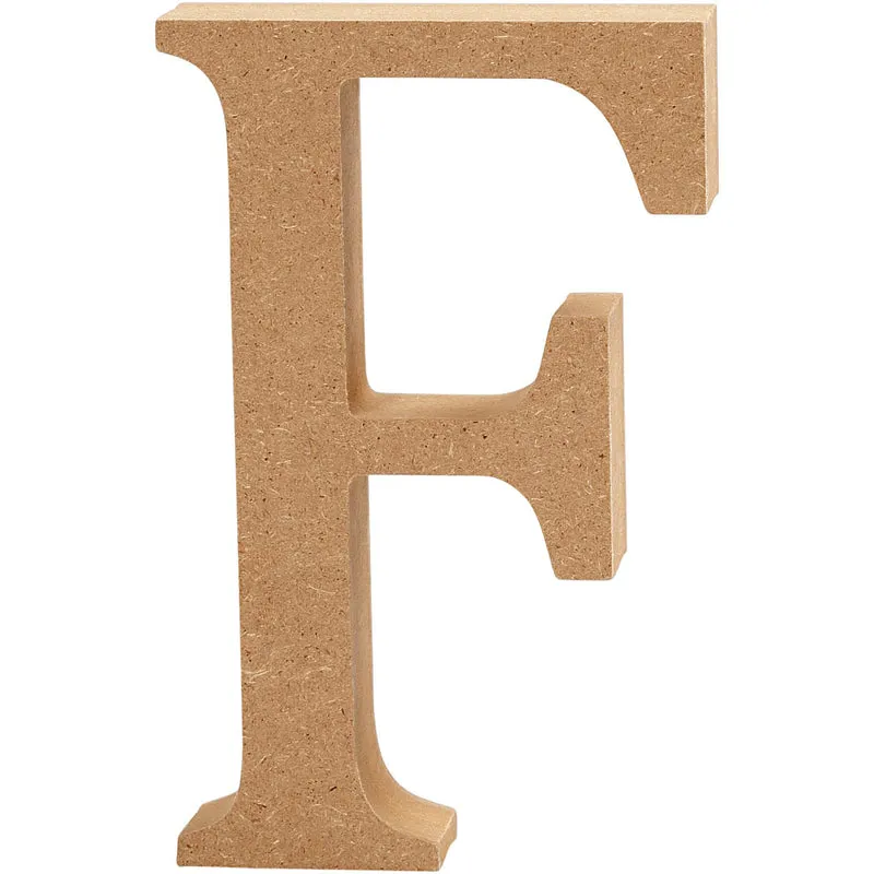 Bokstav, F, H: 13 cm, tjocklek 2 cm, 1 st. [HOB-56315]