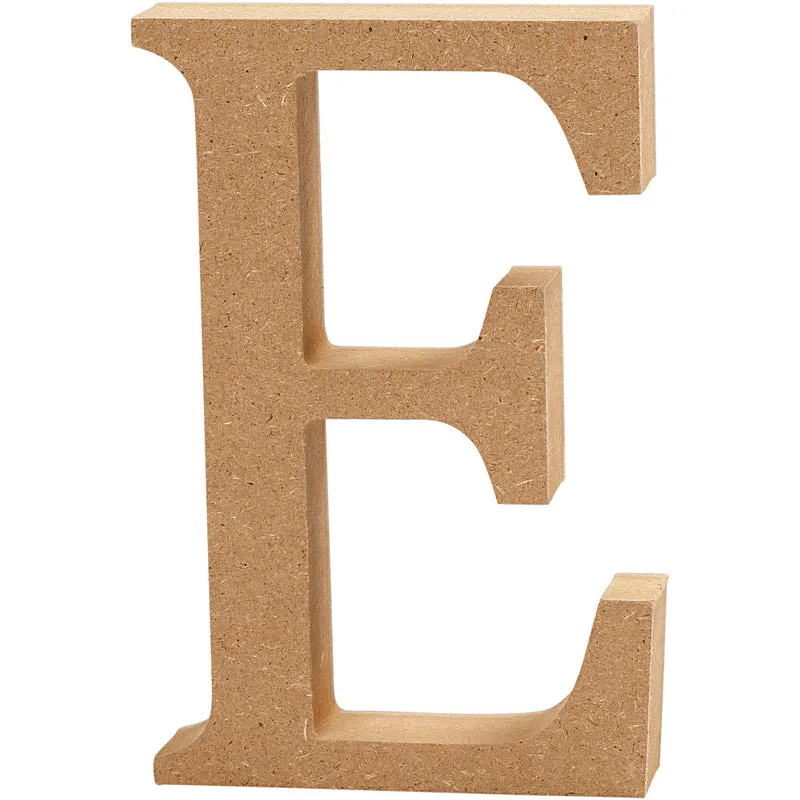 Bokstav, E, H: 13 cm, tjocklek 2 cm, 1 st. [HOB-56314]
