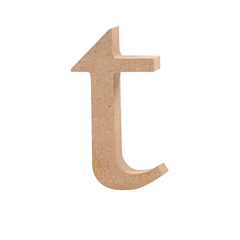 Bokstav, t, H: 10 cm, tjocklek 2 cm, 1 st. [HOB-56259]