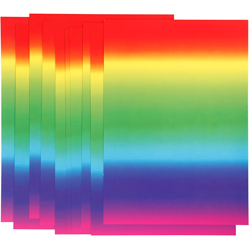 Regnbågskartong, A4, ark 210x297 mm, 180 g, 10 ark/ 1 förp. [HOB-229830]