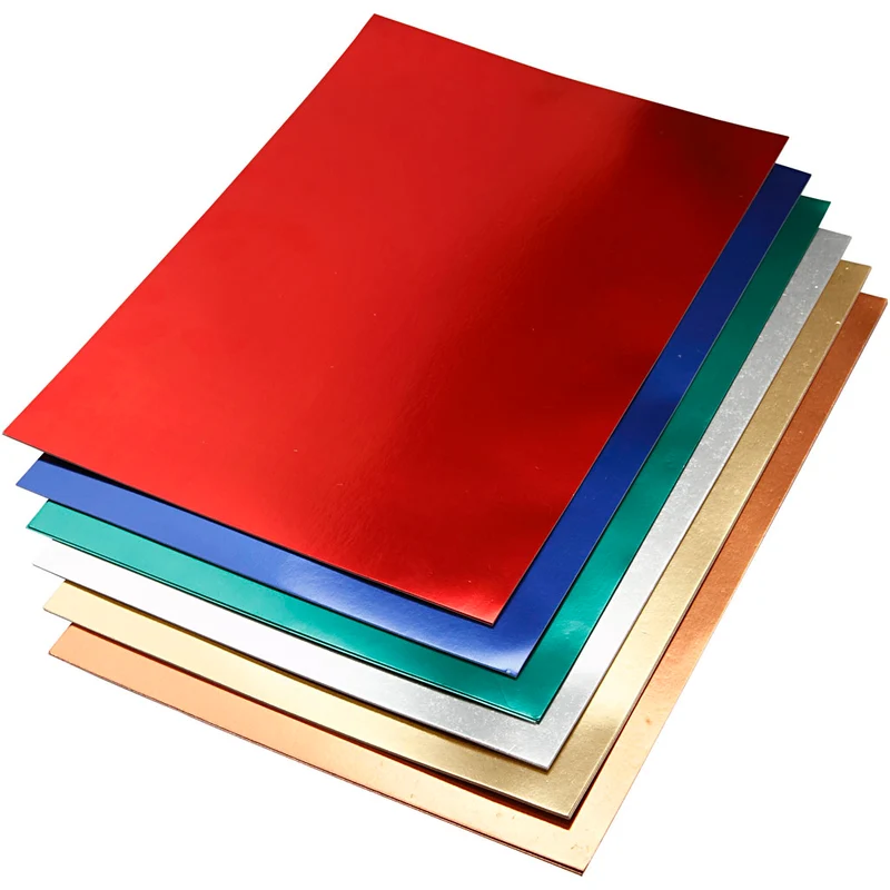Metallkartong, A2, ark 420x594 mm, 280 g, mixade färger, 30 mix. ark/ 1 förp. [HOB-22090]