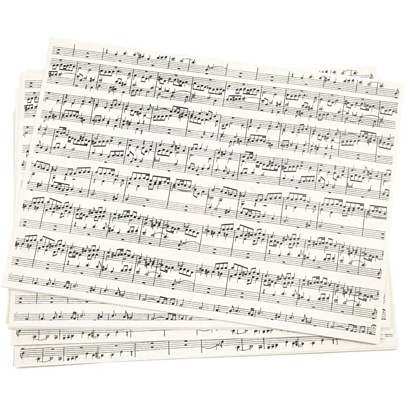 Kardus med tryck, noter, A4, ark 210x297 mm, 100 g, 10 ark/ 1 förp. [HOB-219560]