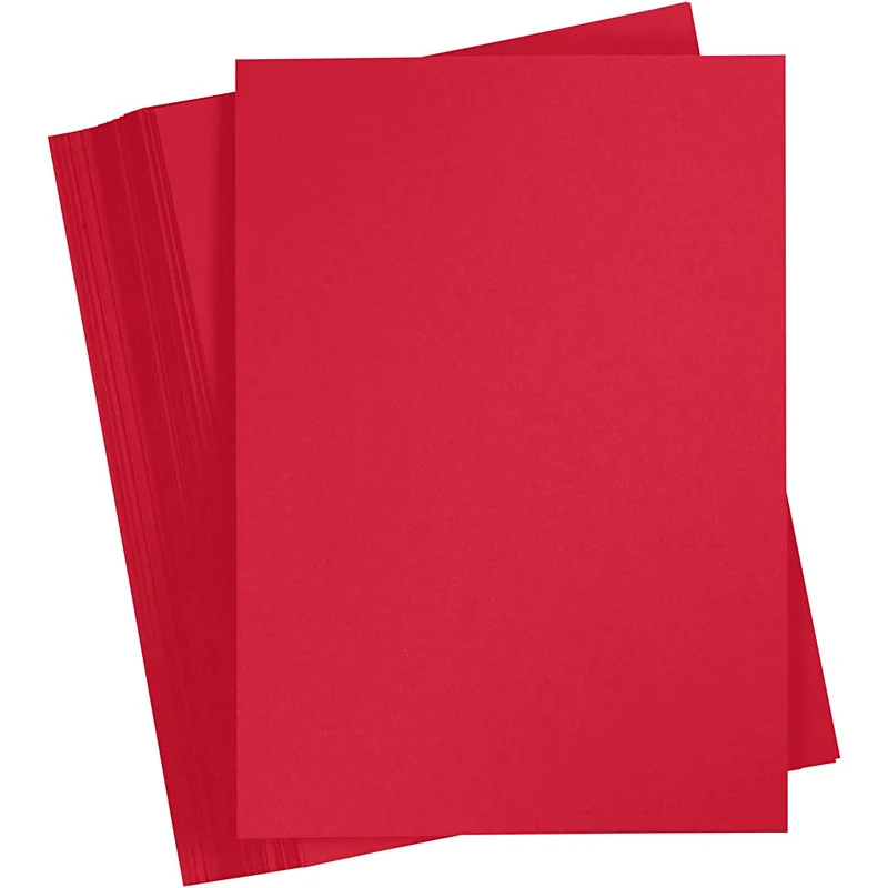 Färgad Kartong, A6, ark 105x148 mm, 180 g, julröd, 100 ark/ 1 förp. [HOB-21815]
