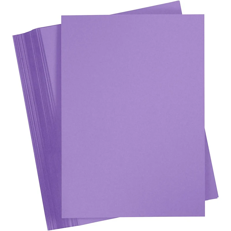Färgad Kartong, A4, ark 210x297 mm, 180 g, lila, 100 ark/ 1 förp. [HOB-21717]