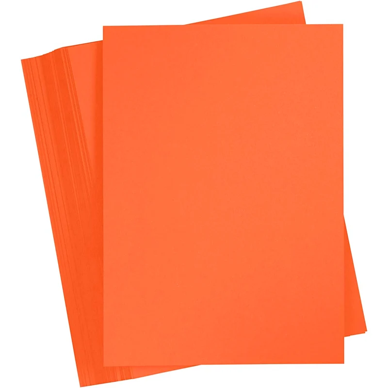 Färgad Kartong, A4, ark 210x297 mm, 180 g, orange, 100 ark/ 1 förp. [HOB-21713]