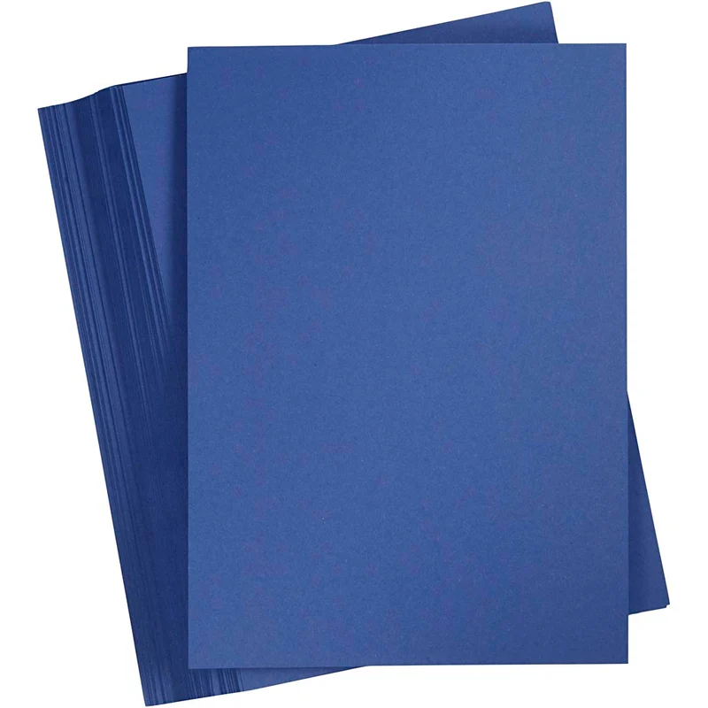 Färgad Kartong, A4, ark 210x297 mm, 180 g, mörkblå, 100 ark/ 1 förp. [HOB-217066]