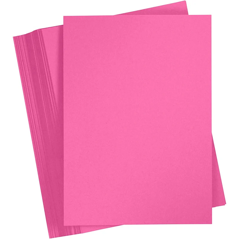 Färgad Kartong, A4, ark 210x297 mm, 180 g, rosa, 100 ark/ 1 förp. [HOB-217046]