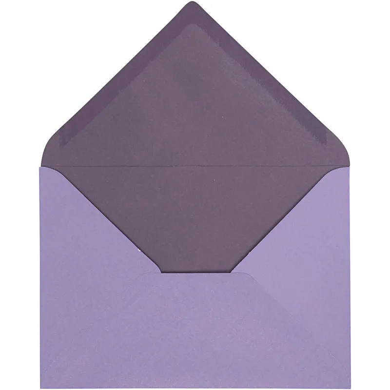 Kuvert, kuvertstl. 11,5x16 cm, 100 g, mörklila/lila, 10 st./ 1 förp. [HOB-217005]