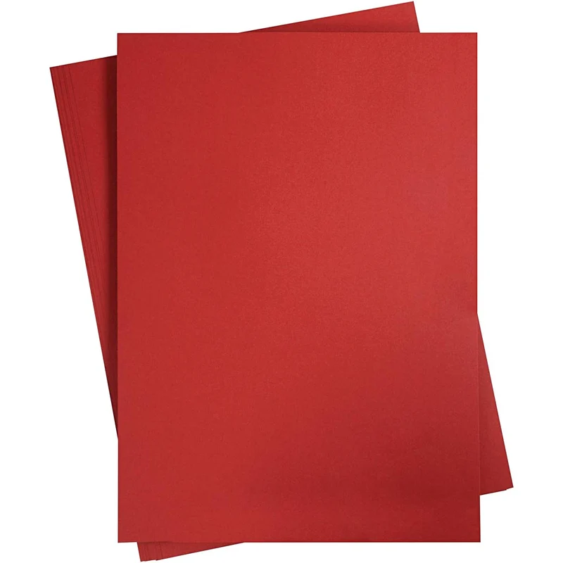 Färgad Kartong, A2, ark 420x594 mm, 180 g, mörkröd, 10 ark/ 1 förp. [HOB-21529]