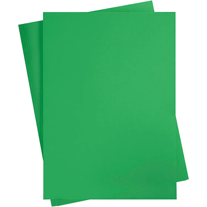 Färgad Kartong, A2, ark 420x594 mm, 180 g, gräsgrön, 10 ark/ 1 förp. [HOB-21523]
