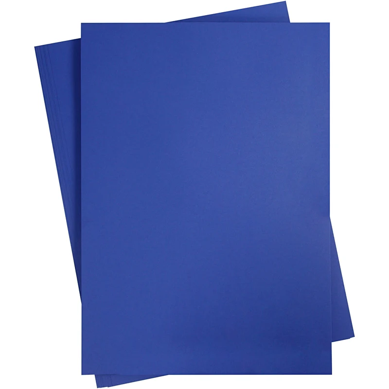 Färgad Kartong, A2, ark 420x594 mm, 180 g, kungsblå, 10 ark/ 1 förp. [HOB-21521]