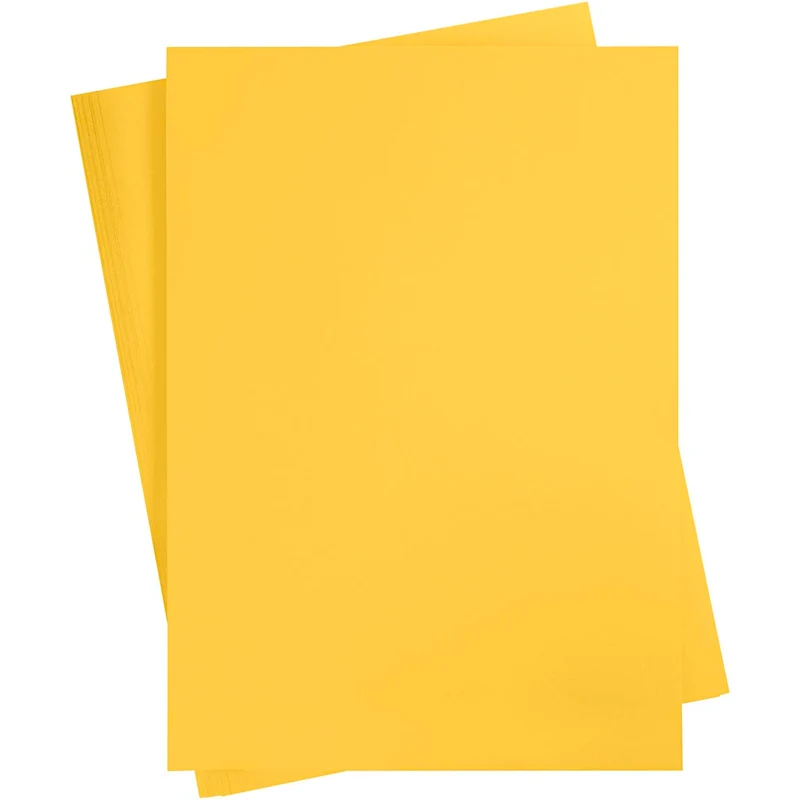 Färgad Kartong, A2, ark 420x594 mm, 180 g, solgul, 10 ark/ 1 förp. [HOB-21512]