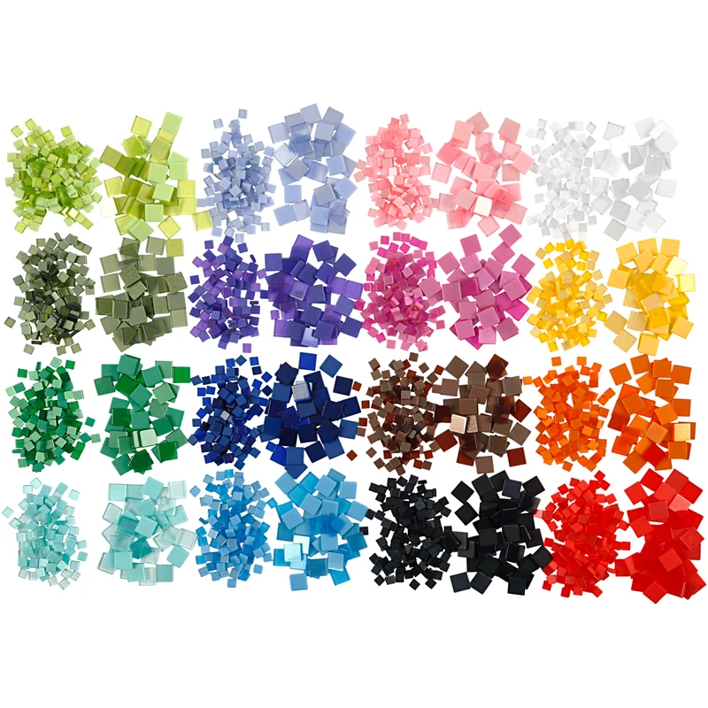 Minimosaik, stl. 5x5+10x10 mm, tjocklek 2 mm, 32x25 g/ 1 förp. [HOB-51921]