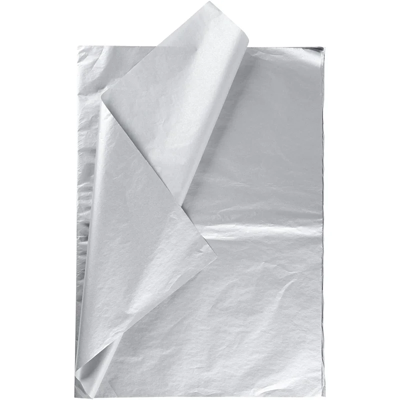 Silkespapper, ark 50x70 cm, 17 g, silver, 6 ark/ 1 förp. [HOB-200892]