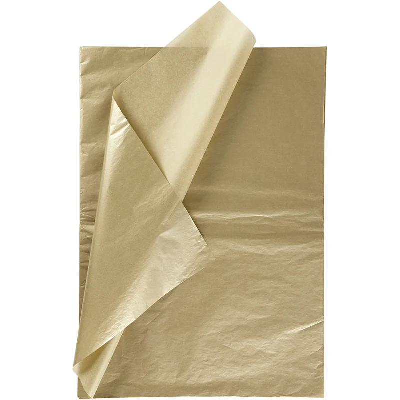 Silkespapper, ark 50x70 cm, 17 g, guld, 6 ark/ 1 förp. [HOB-200891]