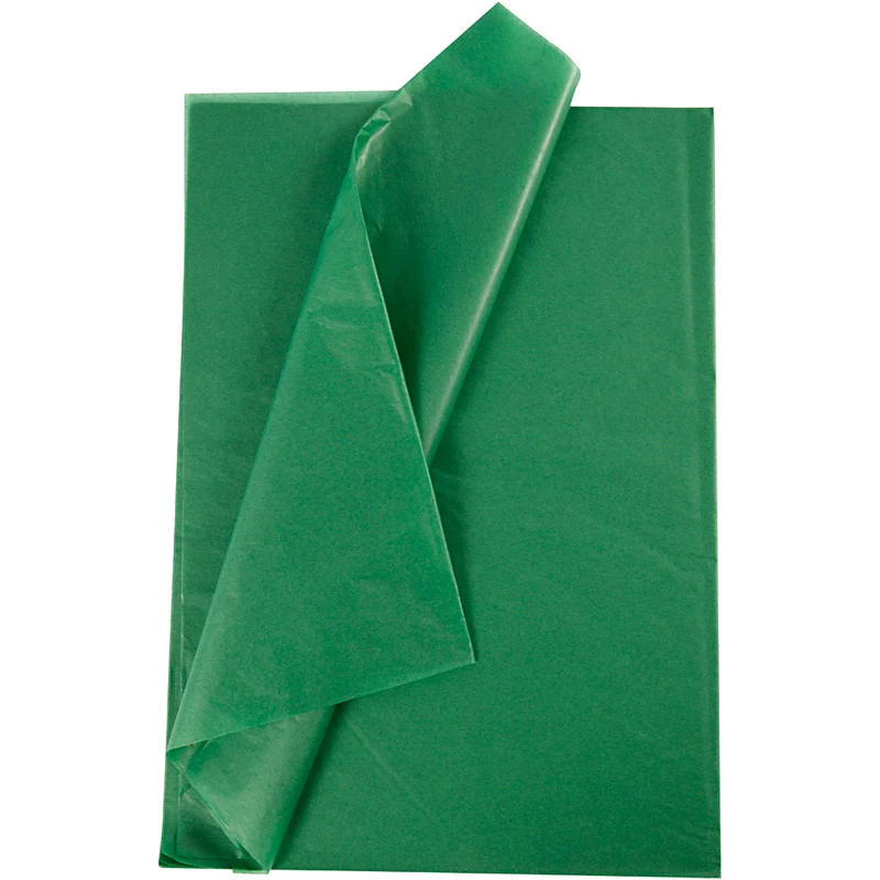 Silkespapper, ark 50x70 cm, 17 g, grön, 10 ark/ 1 förp. [HOB-200885]