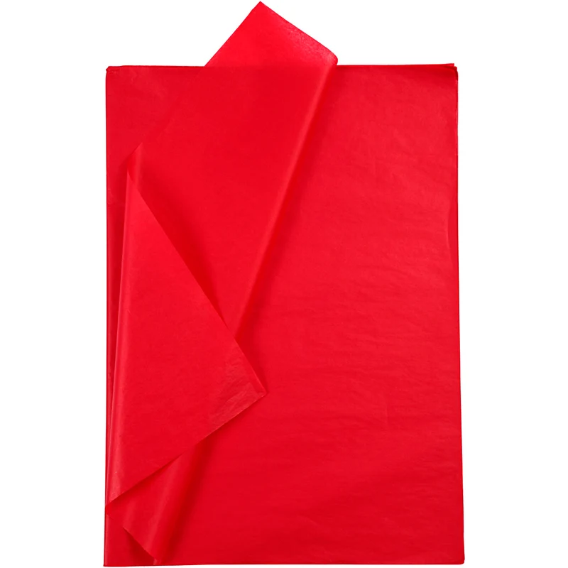 Silkespapper, ark 50x70 cm, 17 g, röd, 10 ark/ 1 förp. [HOB-200883]