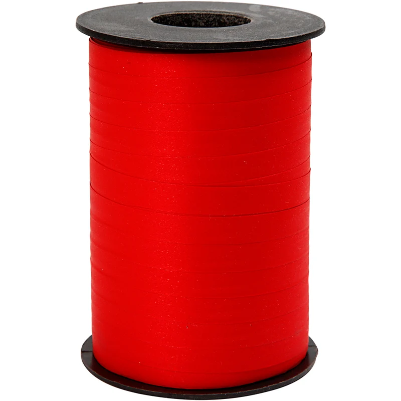 Presentband, B: 10 mm, matt, röd, 250 m/ 1 rl. [HOB-20026]