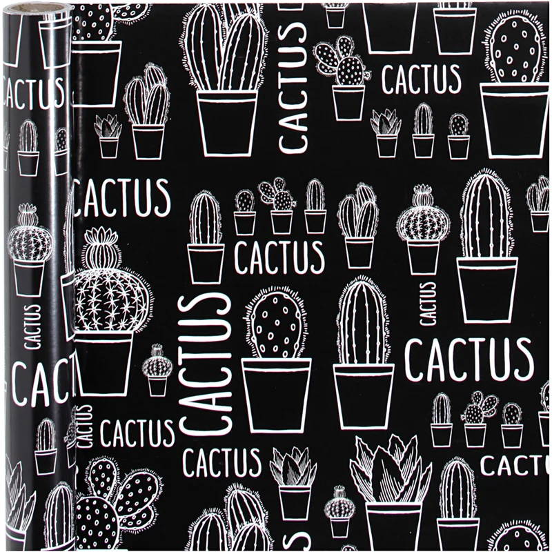 Presentpapper, kaktus, B: 50 cm, 80 g, 5 m/ 1 rl. [HOB-192010]